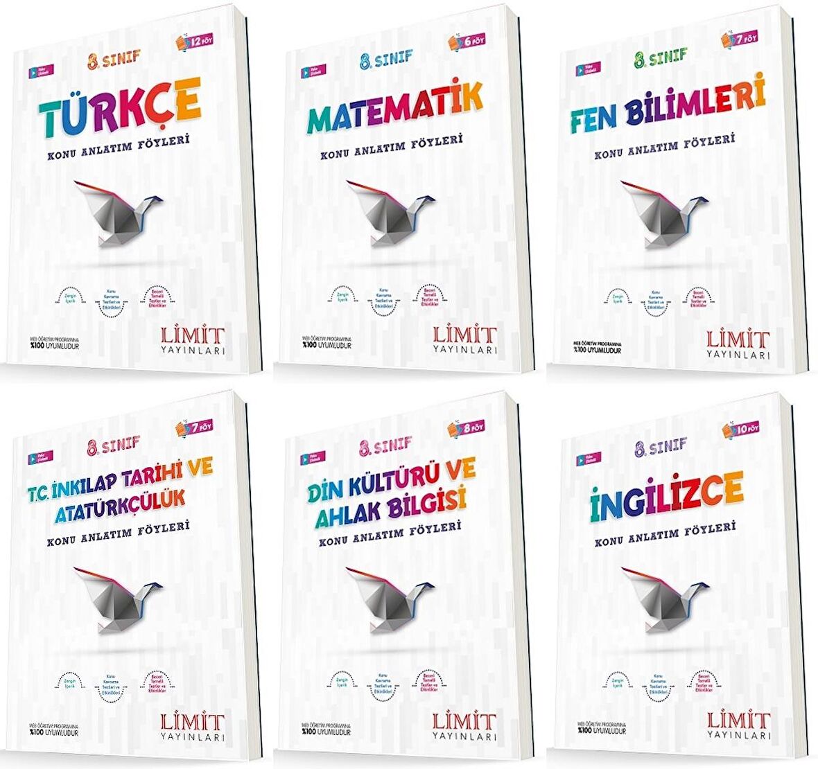 Limit 8. Sınıf Konu Anlatım Föyleri Seti Tam Set 6 Kitap 2023