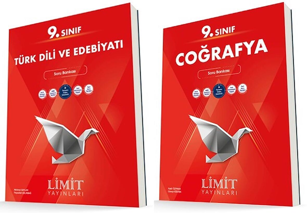 Limit 9. Sınıf Edebiyat + Coğrafya Soru Bankası Seti 2 Kitap 2023