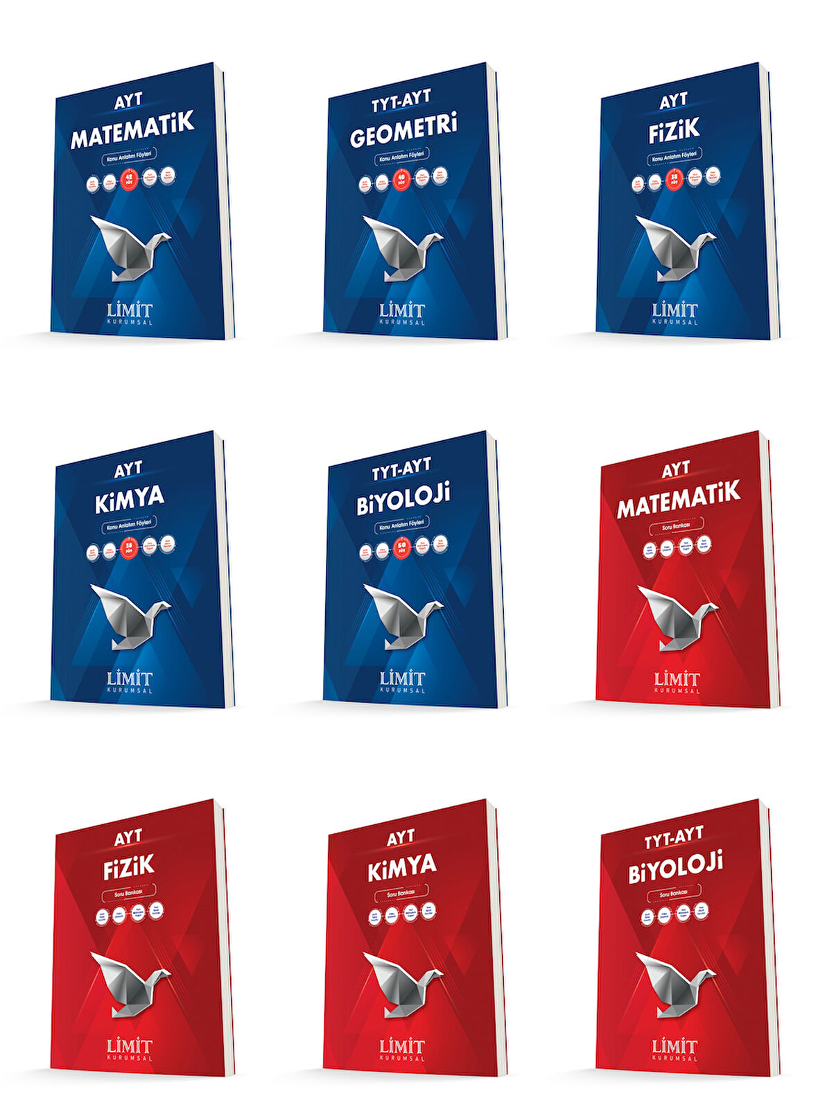 Limit Kurumsal Ayt Sayısal Konu Anlatım Föyleri + Soru Seti 9 Kitap