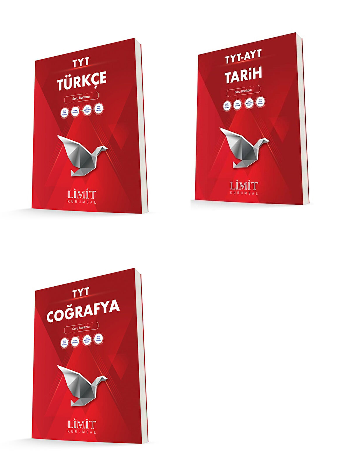 Limit Kurumsal Tyt Türkçe + Tarih + Coğrafya Soru Bankası Seti 3 Kitap