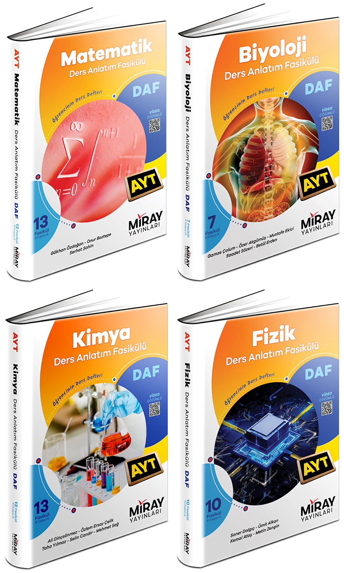 Miray 2025 Ayt Matematik + Fizik + Kimya + Biyoloji Ders Anlatım Fasikülleri Seti 4 Kitap