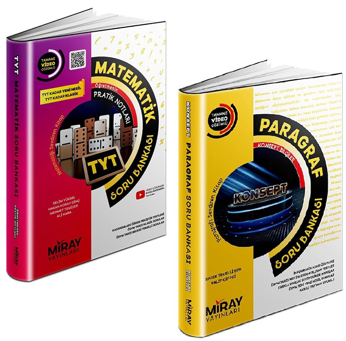 Miray Tyt Matematik + Paragraf Soru Bankası Seti 2 Kitap 2023