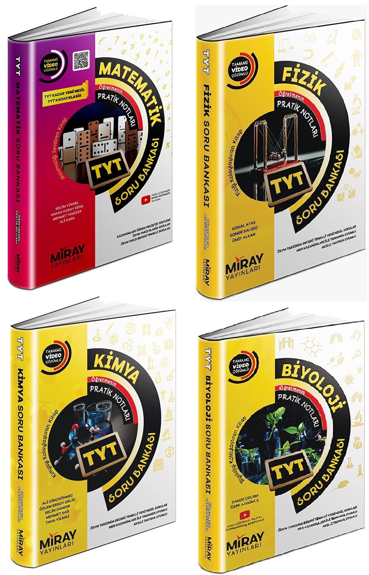 Miray Tyt Matematik + Fizik + Kimya + Biyoloji Soru Seti 4 Kitap 2023