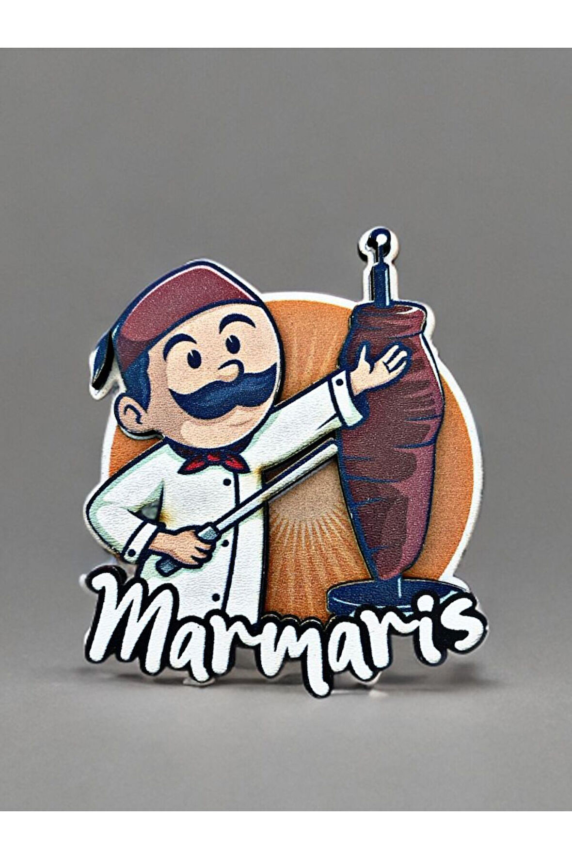 MARMARİS Temalı Magnet Ahşap Lazer Kesim 3 Boyutlu Buzdolabı Süsü