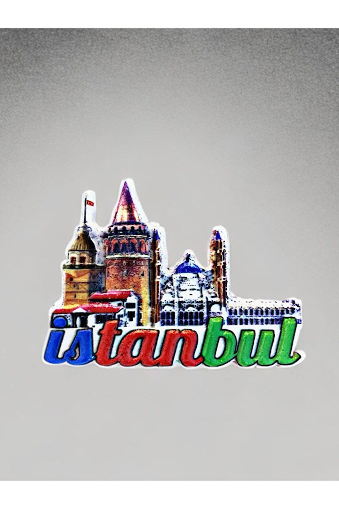 İstanbul Temalı Kabartma Polyester Magnet 9cm X 6cm.