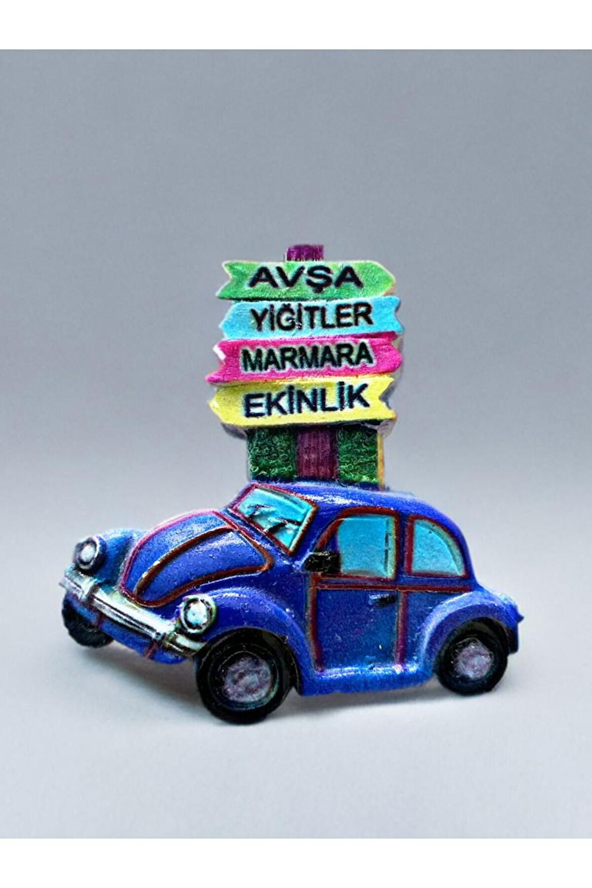 AVŞA / YİĞİTLER / MARMARA / EKİNLİK Temalı Kabartma Polyester Magnet. 8cm x 8cm.