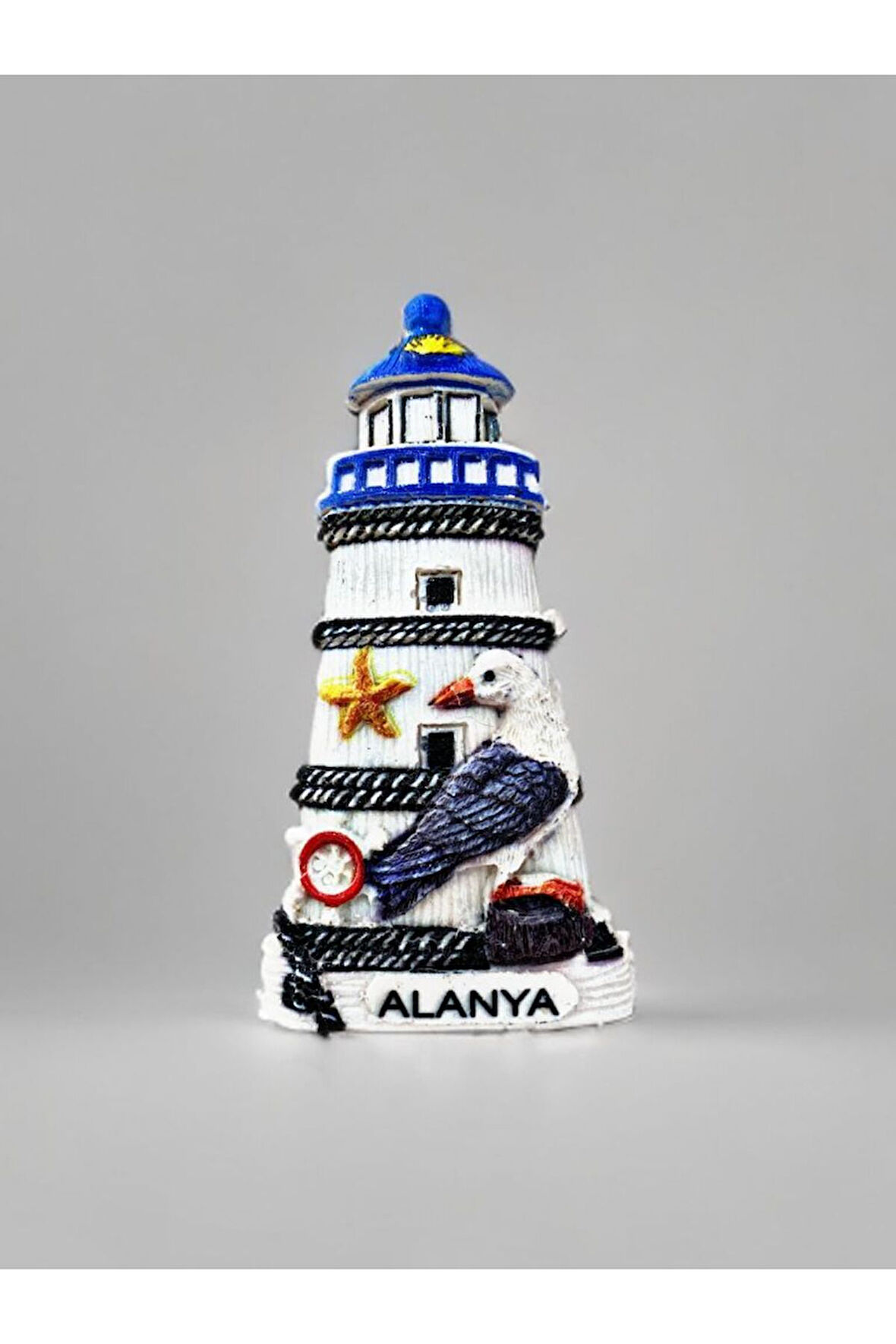 Alanya Temalı Kabartma Polyester Magnet. 4,5cm X 9cm