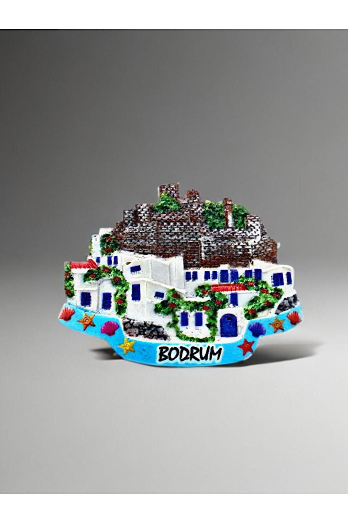 BODRUM Temalı Kabartmalı Polyester Magnet. 8,5cm x 6cm.