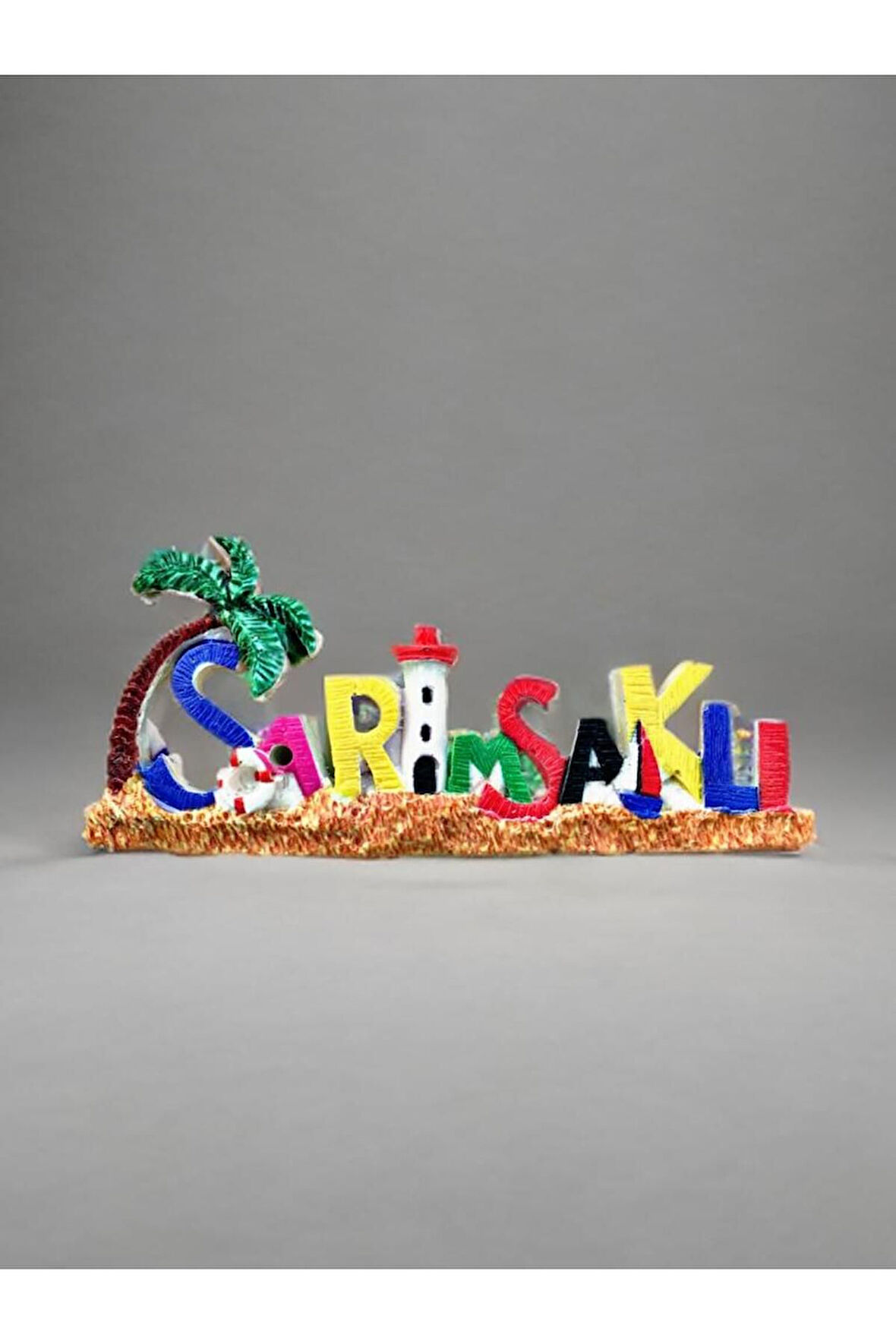 SARIMSAKLI Temalı Kabartmalı Polyester Magnet. 10cm x 5cm.