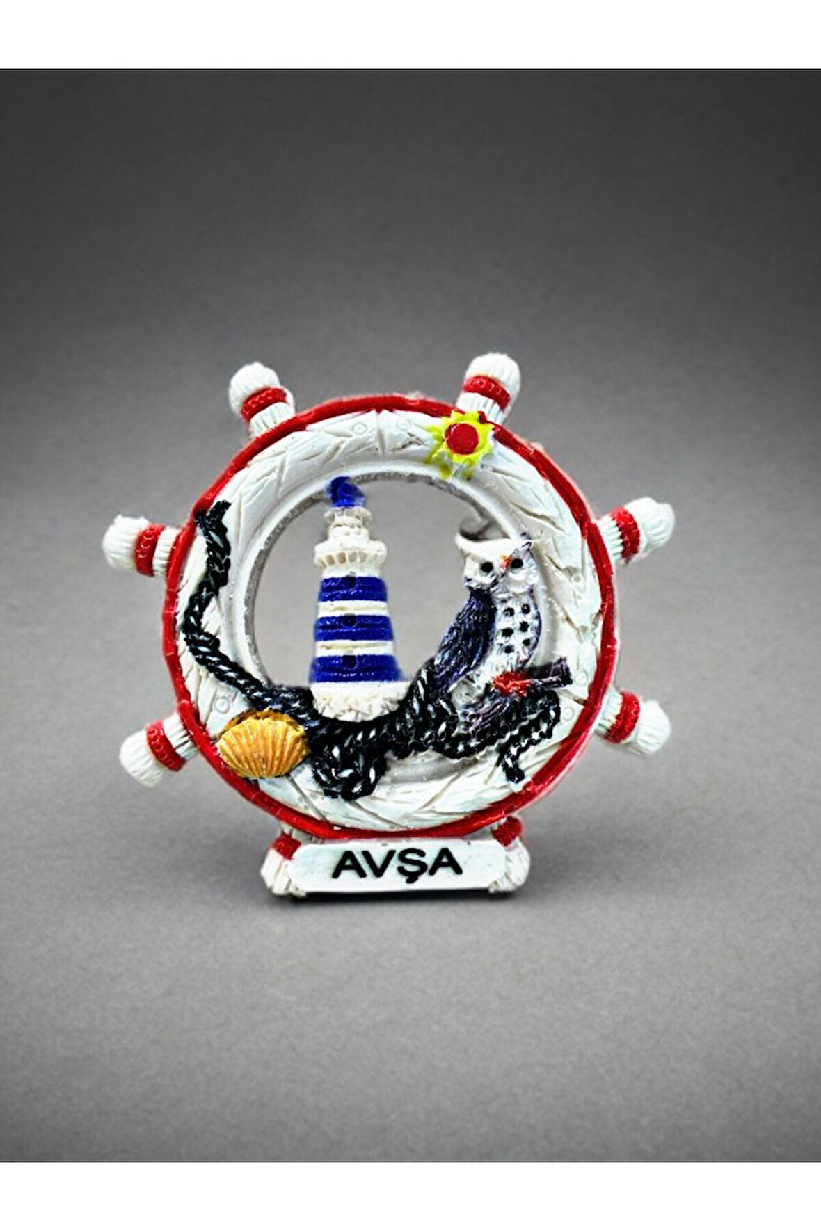 AVŞA Temalı Kabartmalı Polyester Magnet 7cm x 7cm