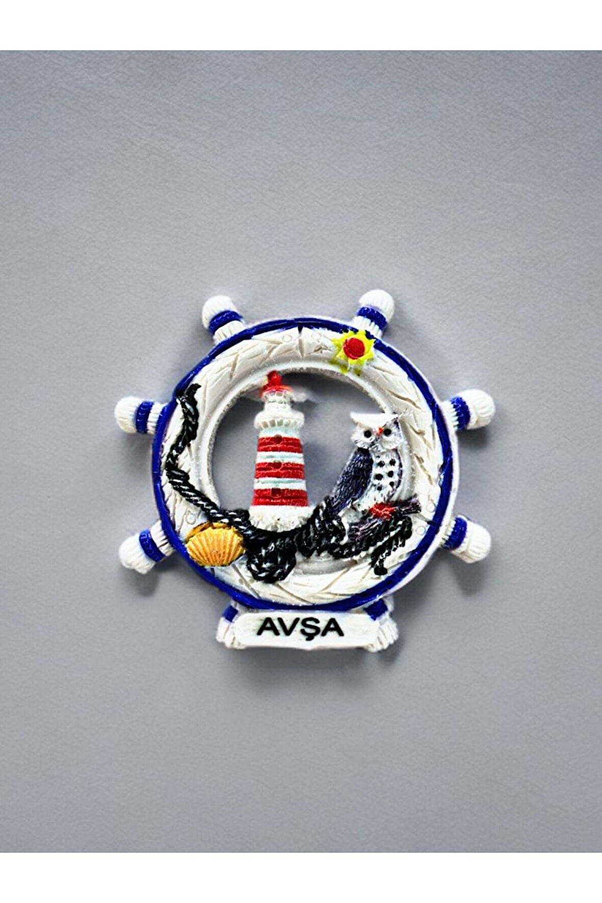 AVŞA Temalı Kabartmalı Polyester Magnet 7cm x 7cm