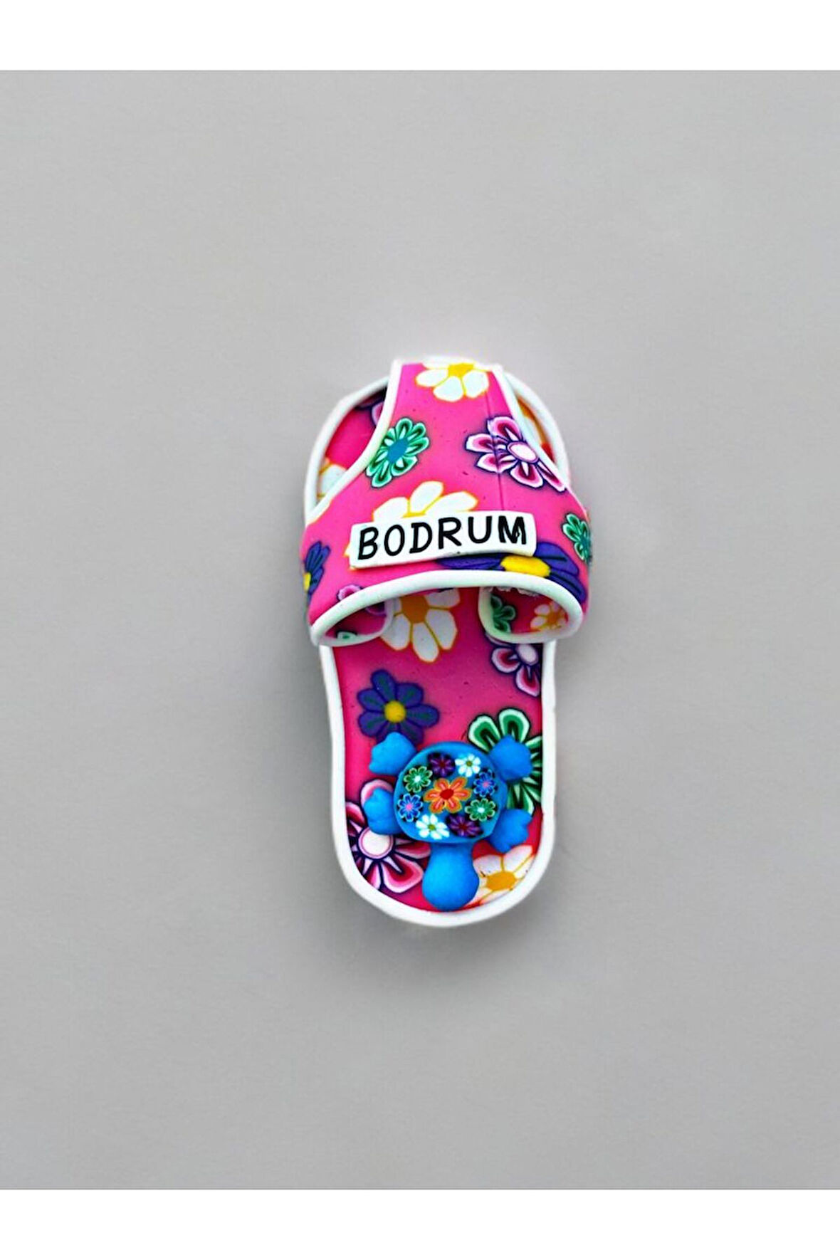 BODRUM Temalı Hamur Magnet 4cm x 7cm Pembe