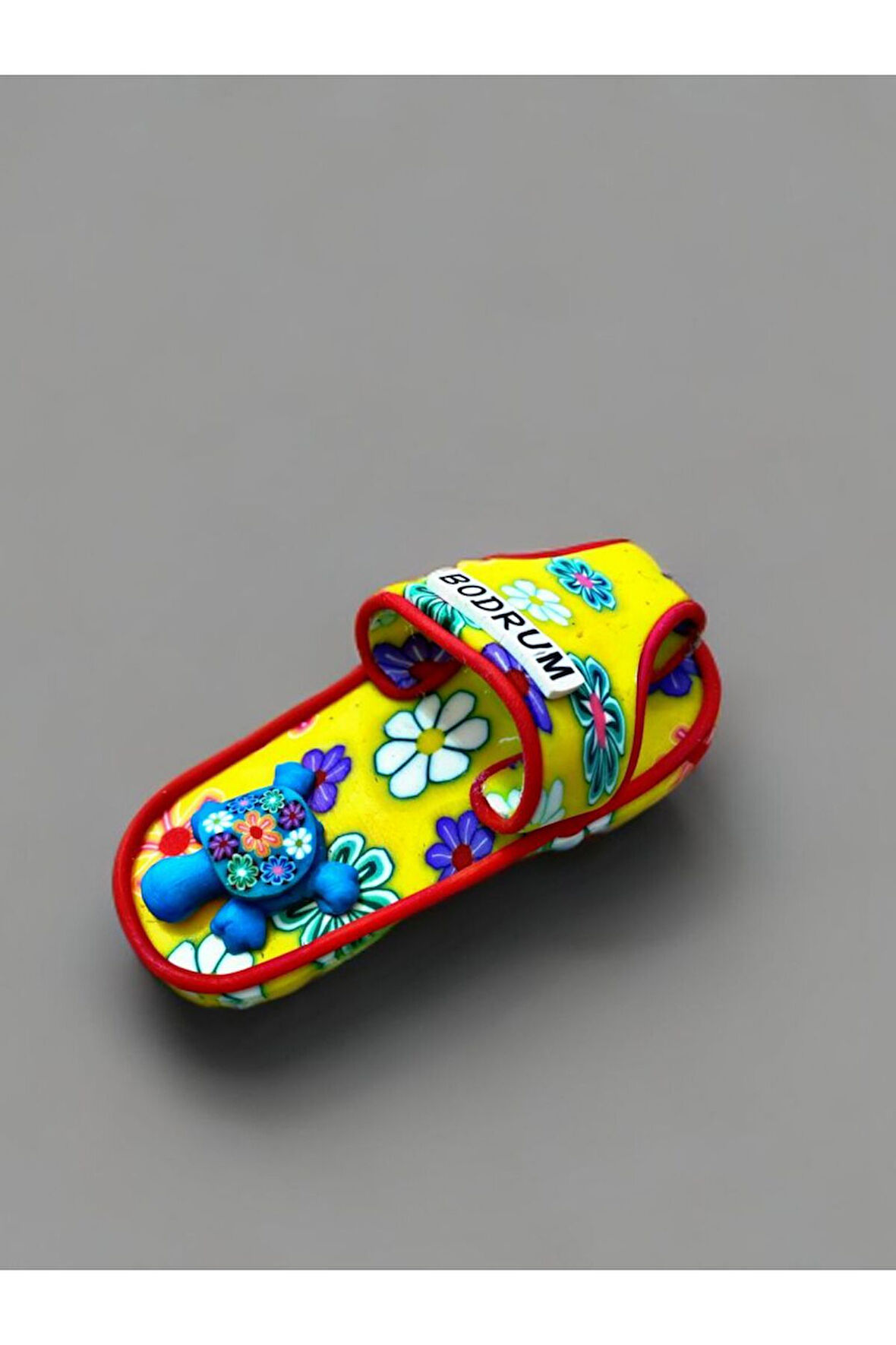 BODRUM Temalı Hamur Magnet 4cm x 7cm Sarı