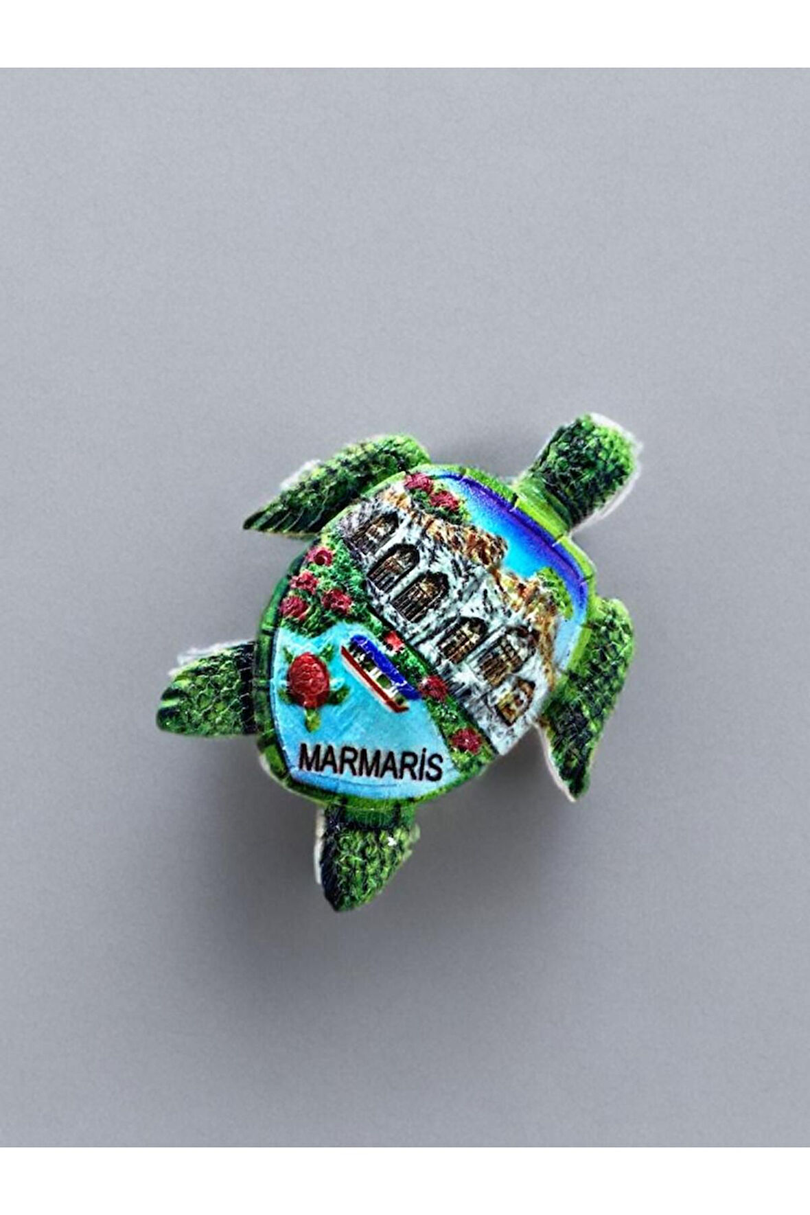 MARMARİS Temalı Kabartmalı Polyester Magnet 6cm x 7 cm