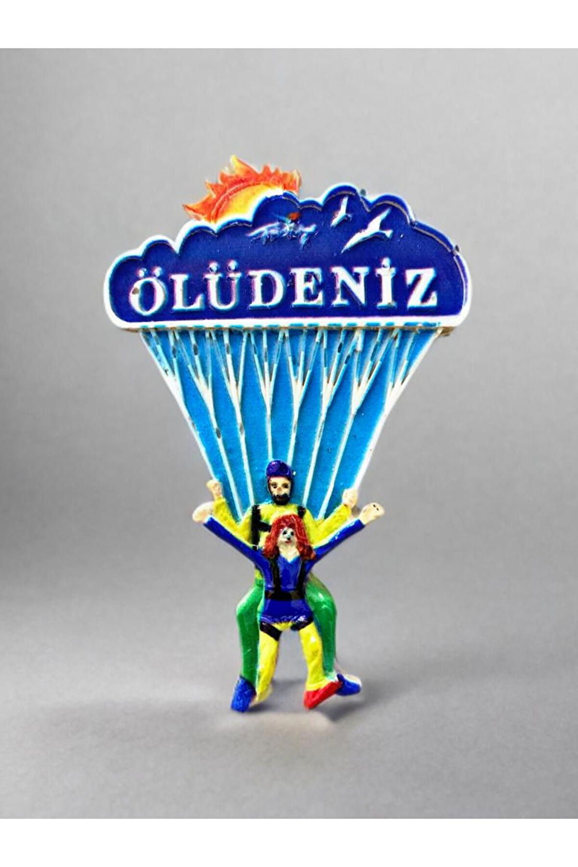 ÖLÜDENİZ Temalı Polyester Magnet 6cm x 9cm. Lacivert