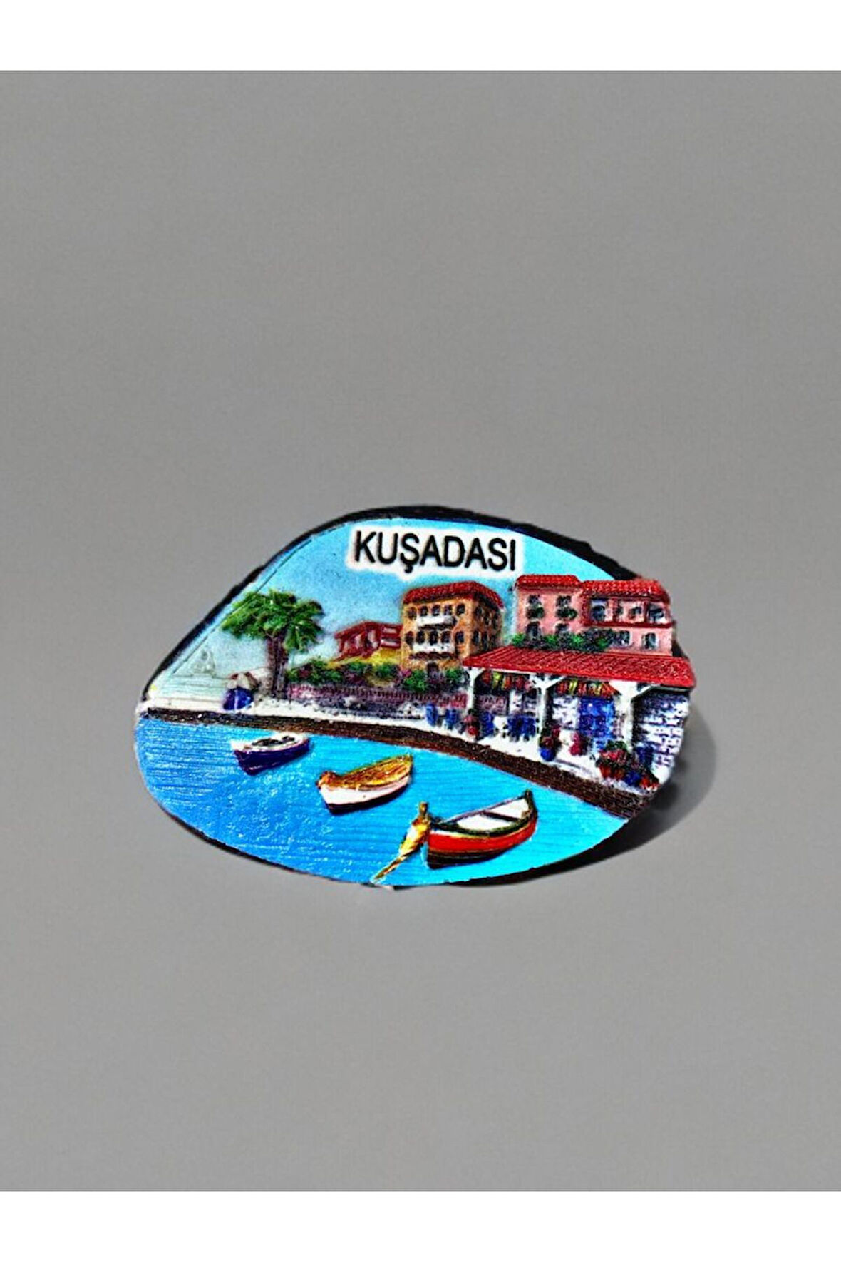KUŞADASI Temalı Kabartmalı Polyester Magnet 7,5cm x 5cm