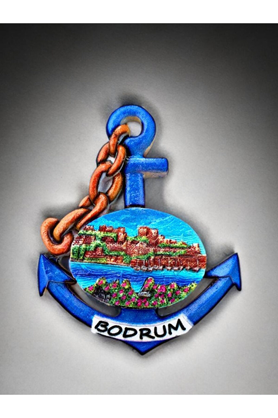 BODRUM Temalı Kabartmalı Polyester Magnet 7cm x 8,5cm