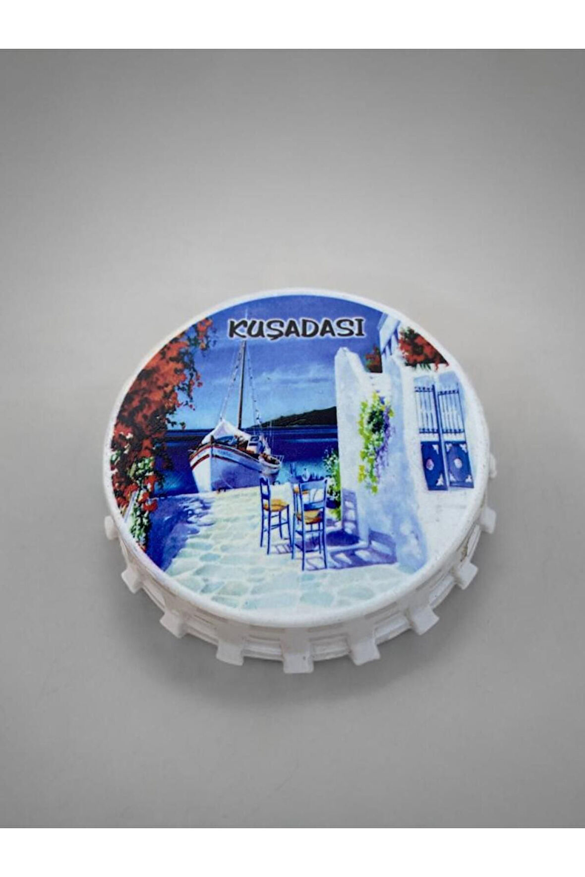 KUŞADASI Temalı Kapak Şeklinde Açacak Magnet Şişe Açacağı Krem