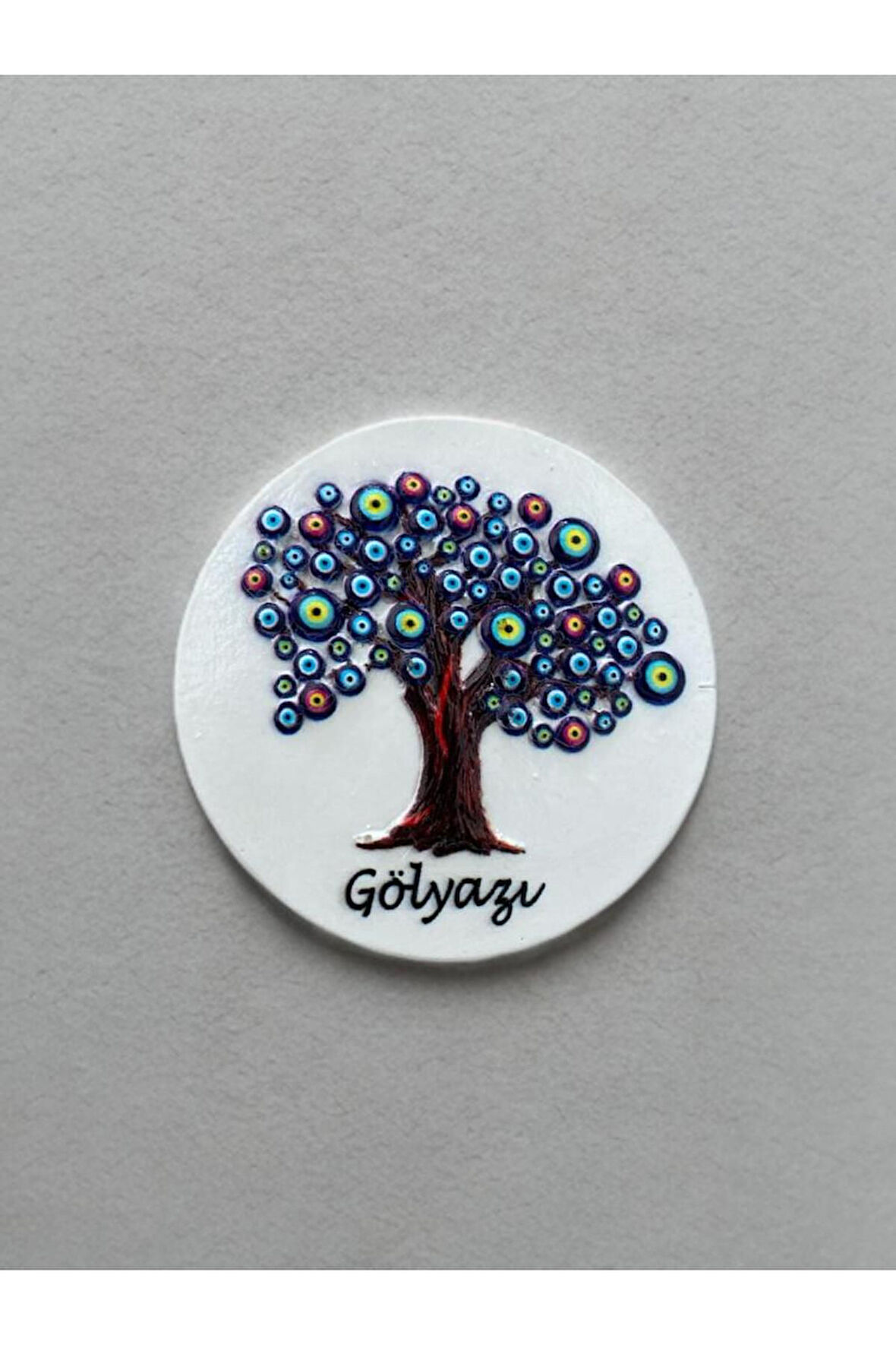 GÖLYAZI Temalı Kabartmalı Polyester Magnet 6,5 cm çap