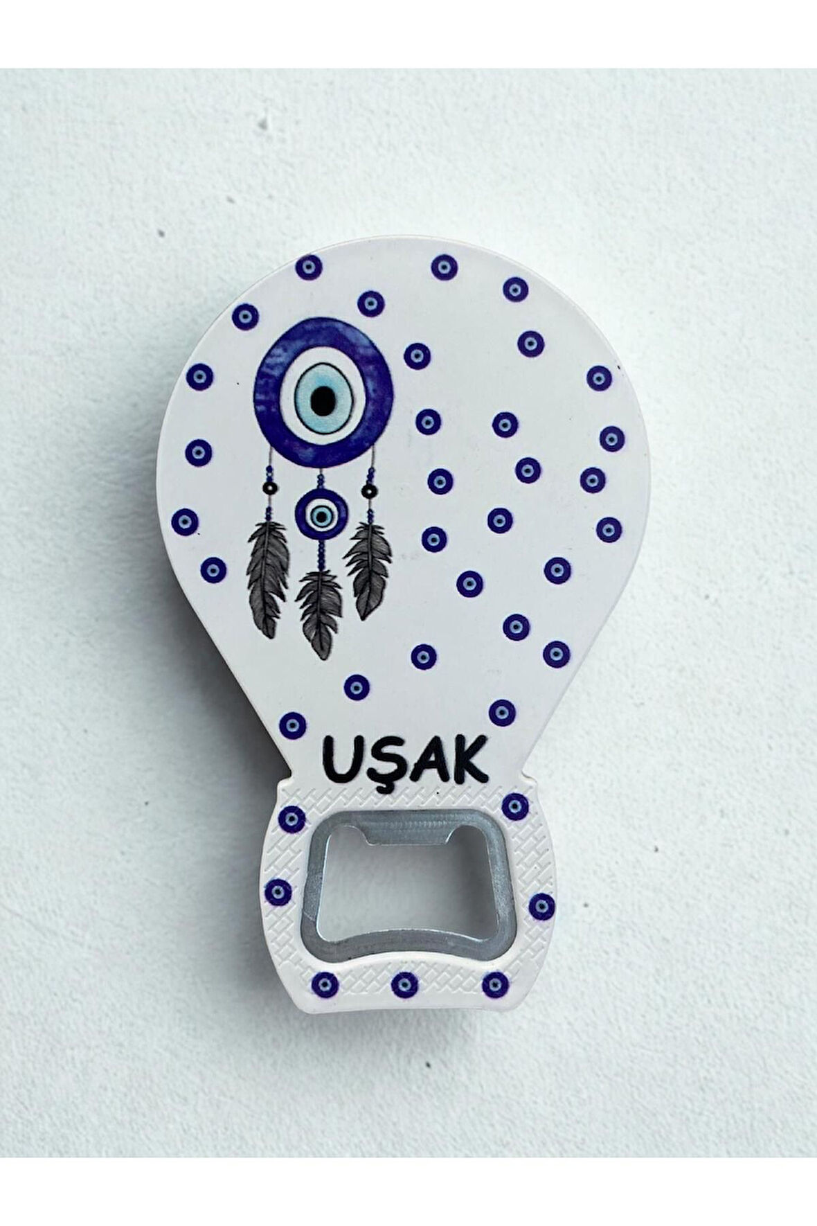 UŞAK Temalı Nazar Baskılı Magnet Şişe Açacağı Buzdolabı Süsü