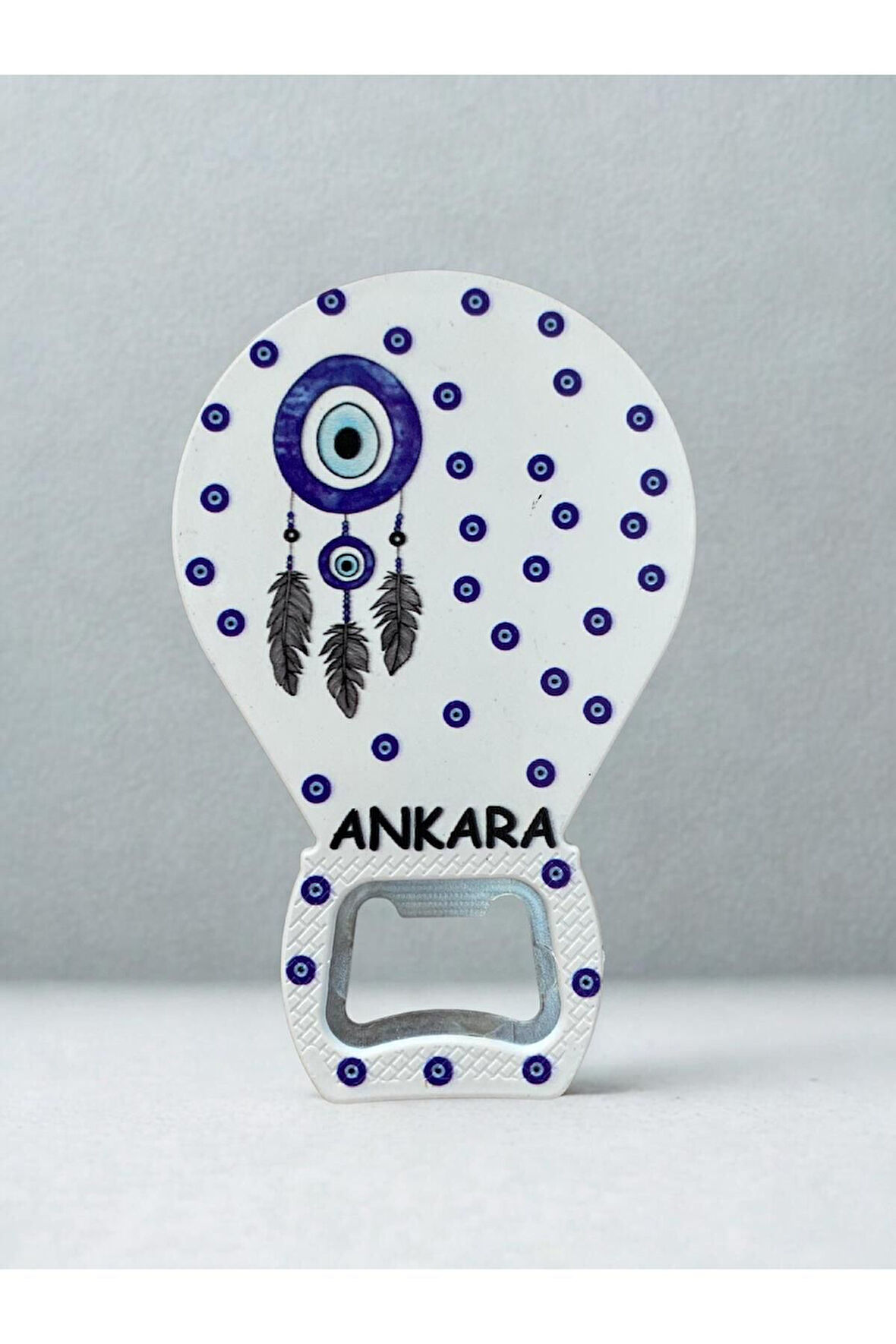 ANKARA Temalı Nazar Baskılı Magnet Şişe Açacağı Buzdolabı Süsü