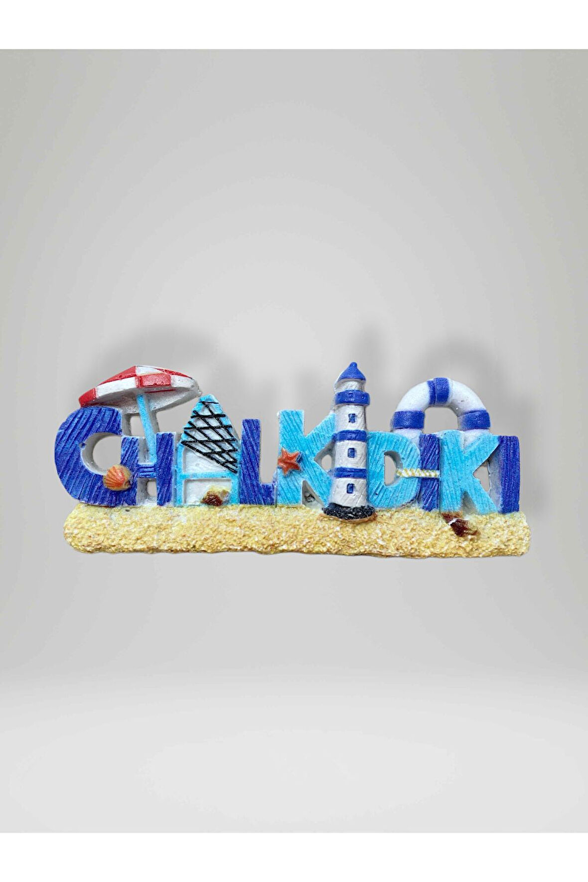 Chalkidiki (YUNANİSTAN) Temalı Kabartmalı Polyester Magnet Buzdolabı Süsü