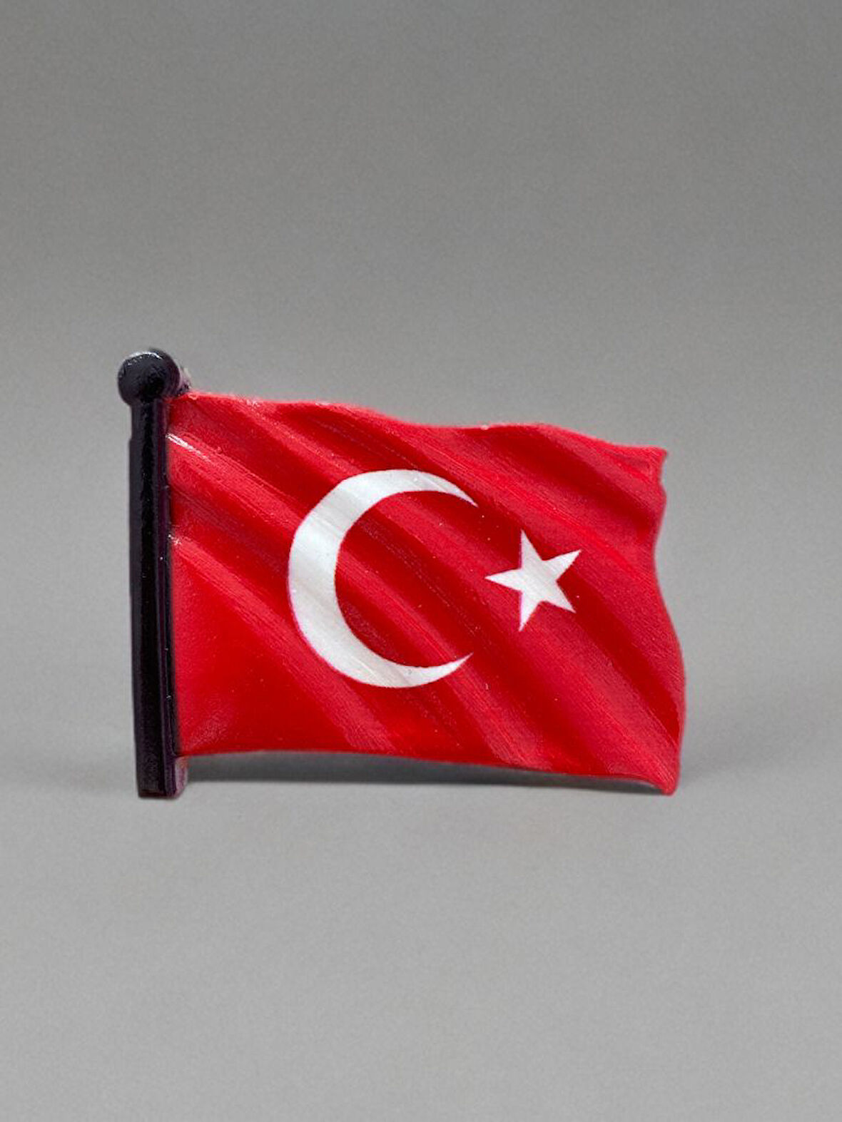 TÜRK BAYRAĞI Temalı Polyester Magnet AY YILDIZ Buzdolabı Süsü 7,5cm x 6cm Bayrak