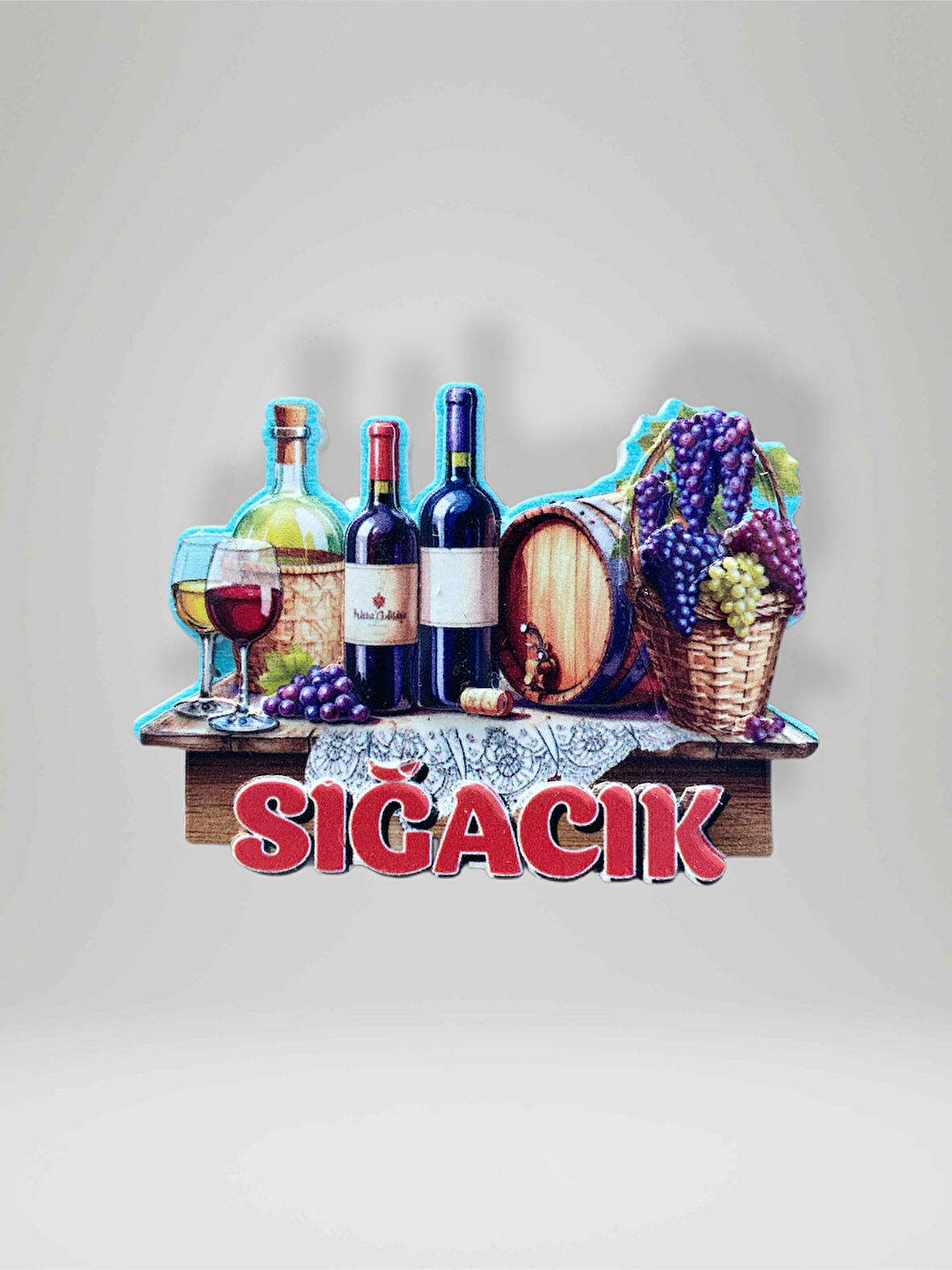 SIĞACIK Temalı Kabartmalı Polyester Magnet Buzdolabı Süsü