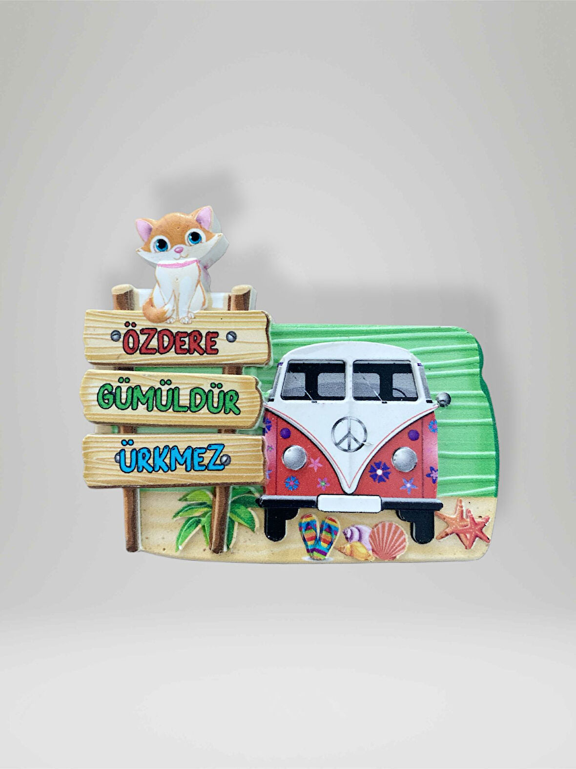 ÖZDERE / GÜMÜLDÜR / ÜRKMEZ Temalı Kabartmalı Polyester Magnet