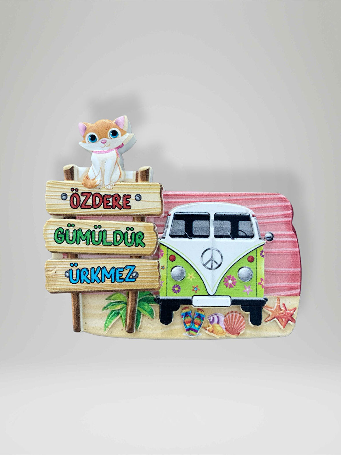 ÖZDERE / GÜMÜLDÜR / ÜRKMEZ Temalı Kabartmalı Polyester Magnet