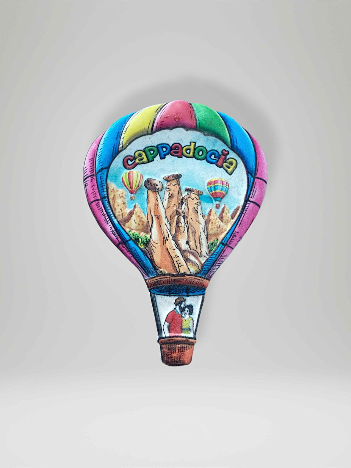 CAPPADOCIA ( KAPADOKYA ) Temalı Kabartmalı Polyester Magnet Buzdolabı Süsü