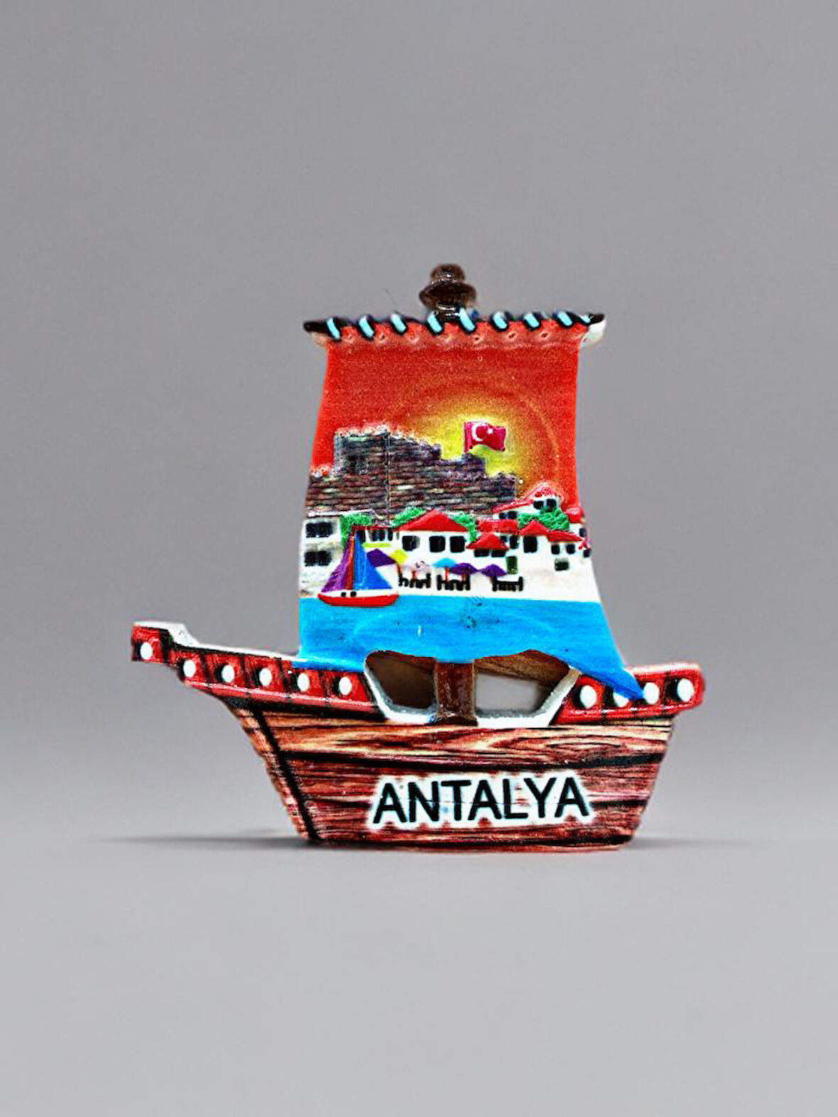 ANTALYA Temalı Kabartmalı Polyester Magnet Buzdolabı Süsü 