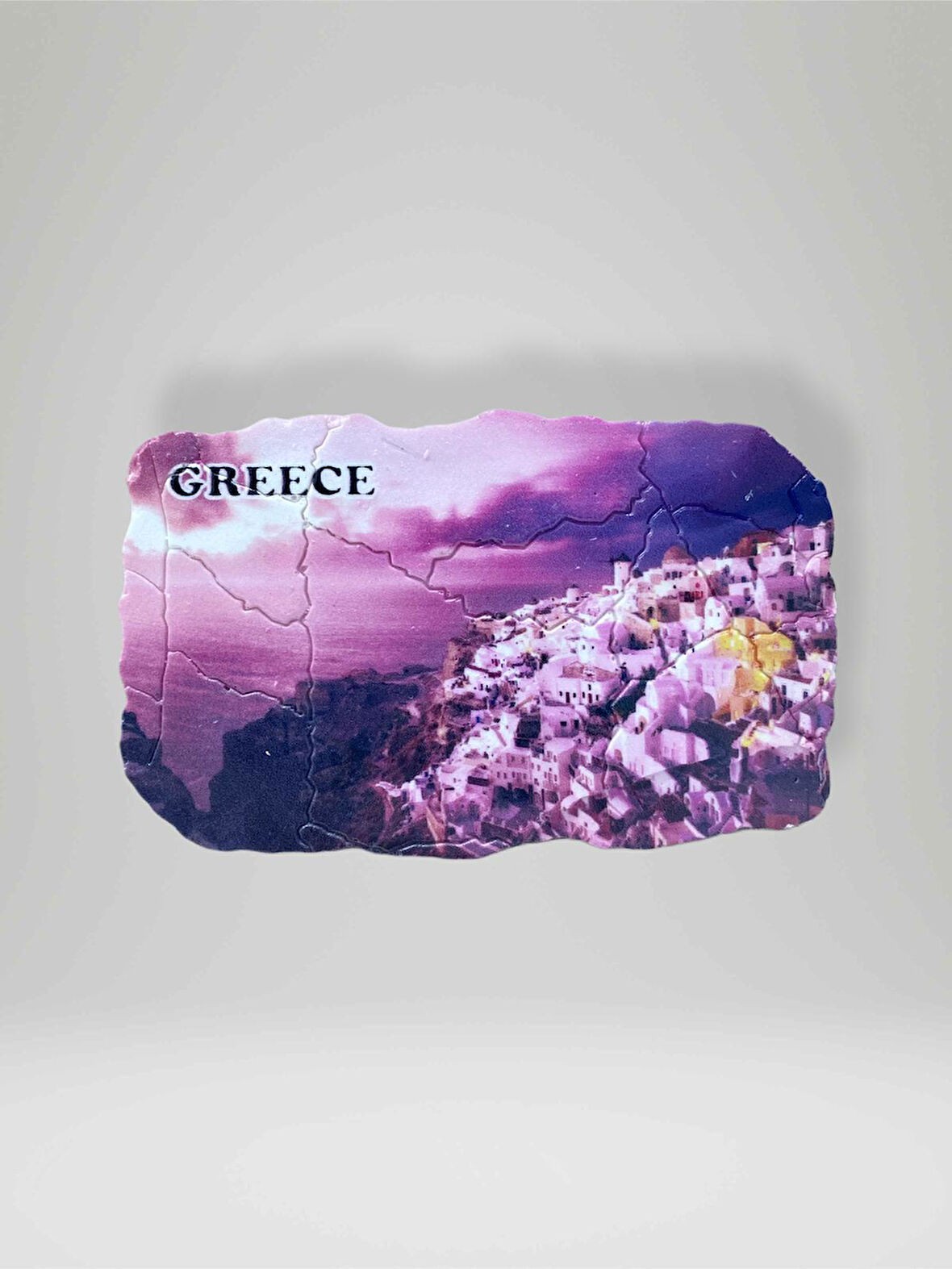 GREECE ( YUNANİSTAN ) Temalı Çatlatma Polyester Magnet Buzdolabı Süsü