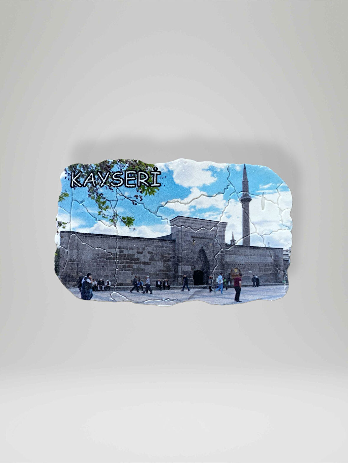 KAYSERİ Temalı Çatlatma Polyester Magnet Buzdolabı Süsü