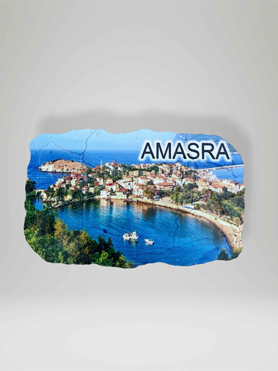 AMASRA Temalı Çatlatma Polyester Magnet Buzdolabı Süsü