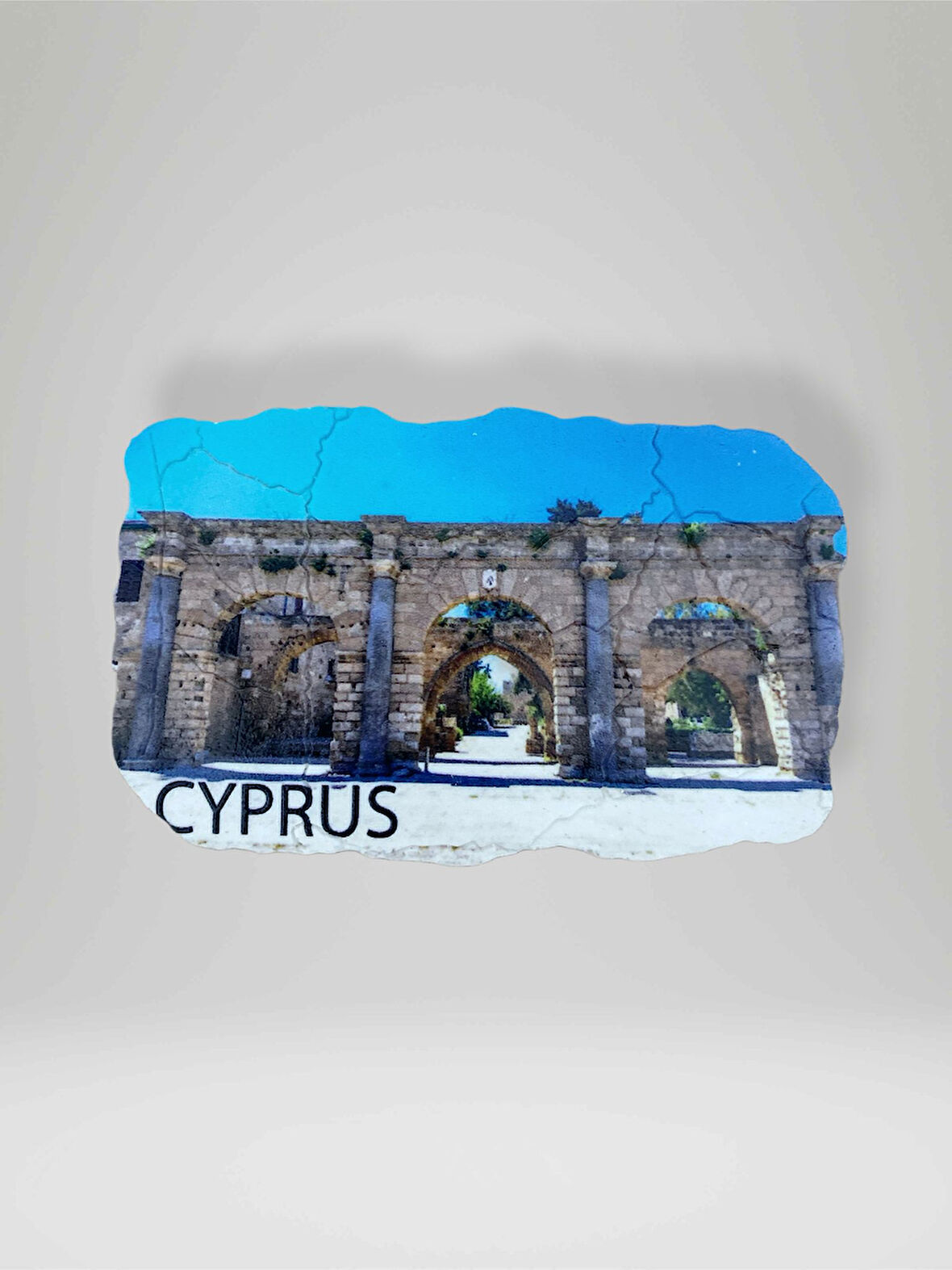 KIBRIS Temalı Çatlatma Polyester Magnet Buzdolabı Süsü