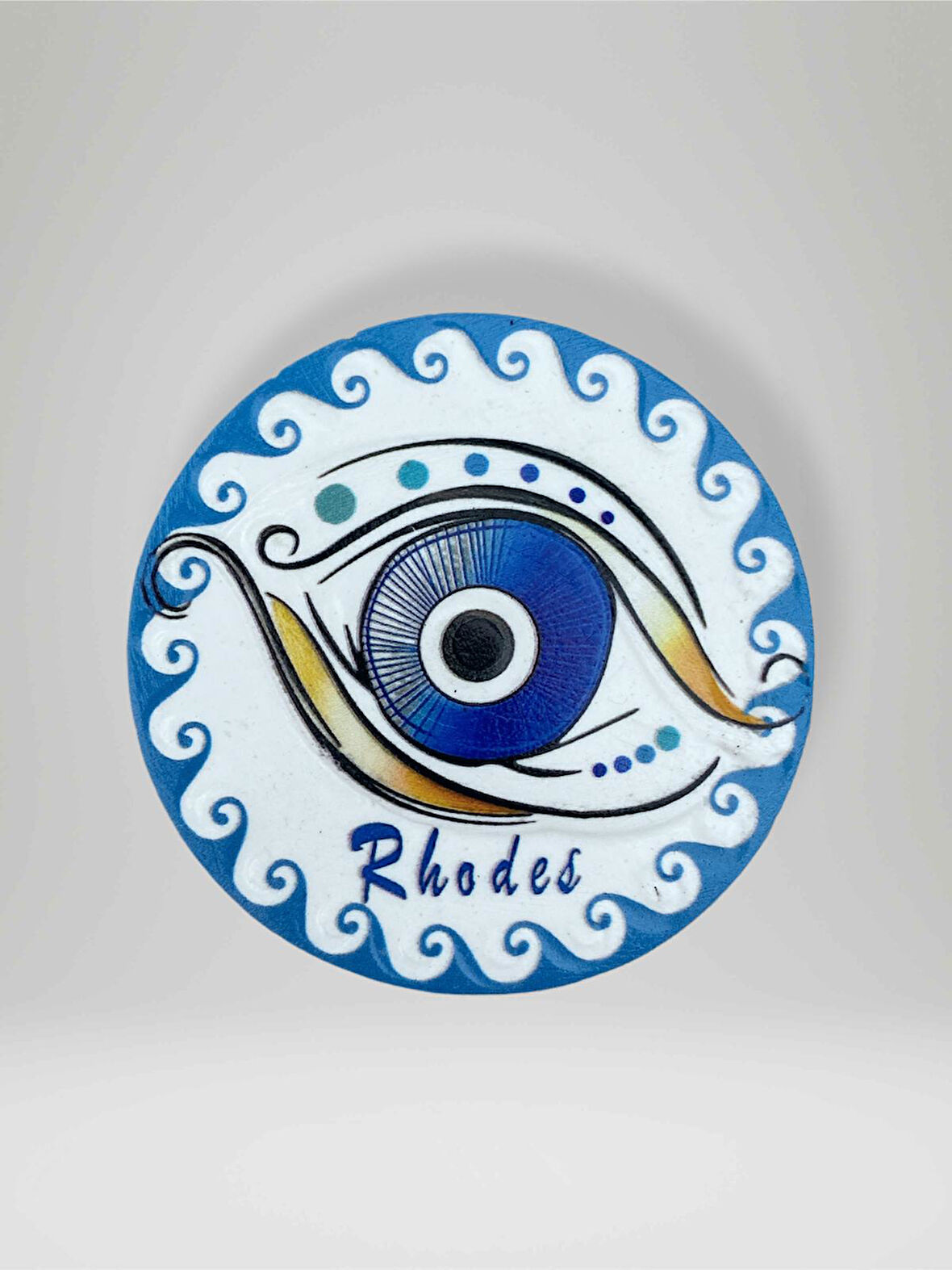 RHODES ( RODOS ) Temalı Kabartmalı Polyester Magnet Buzdolabı Süsü