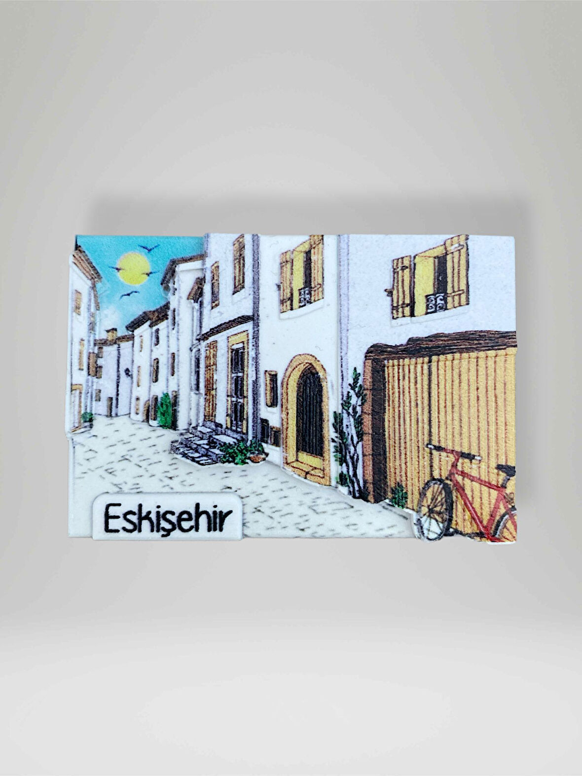 ESKİŞEHİR Temalı Polyester Kabartma Magnet Buzdolabı Süsü
