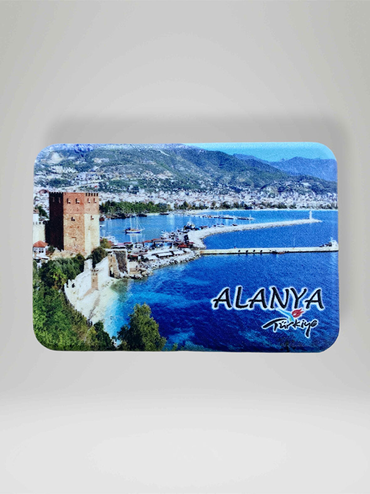 ALANYA Temalı Plastik Magnet Buzdolabı Süsü 8cm x 5,5cm