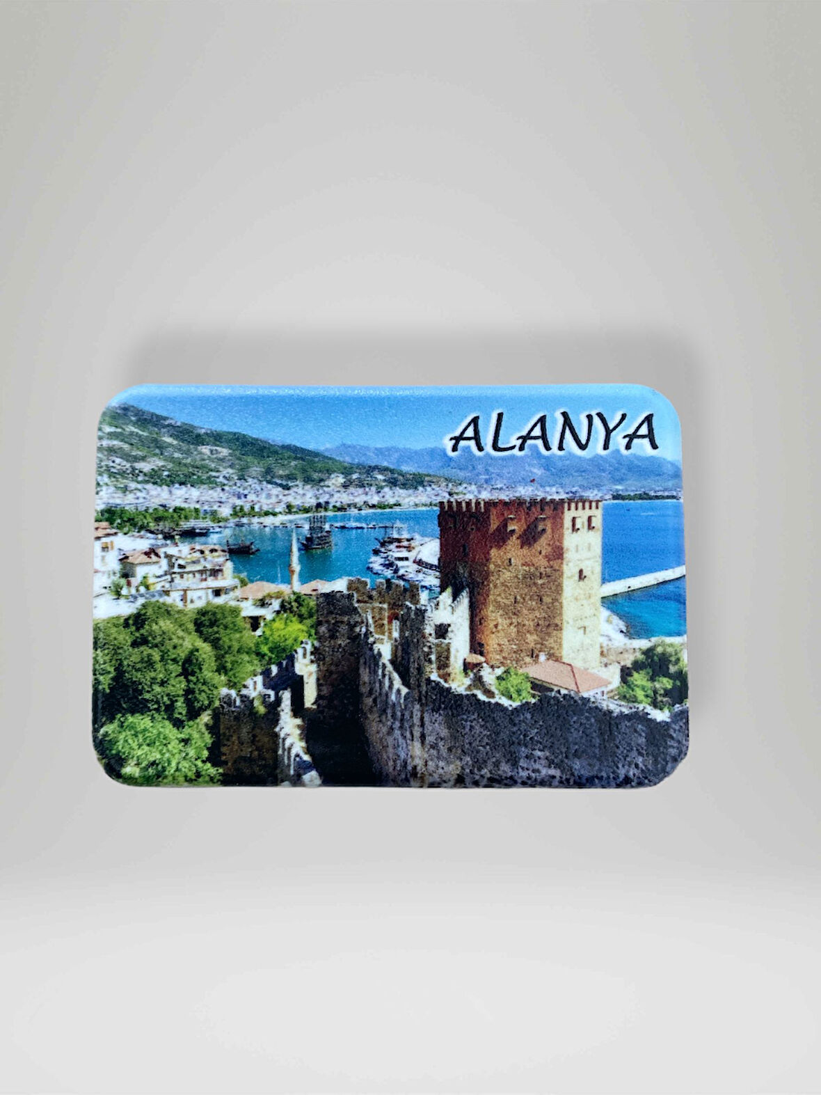 ALANYA Temalı Plastik Magnet Buzdolabı Süsü 8cm x 5,5cm