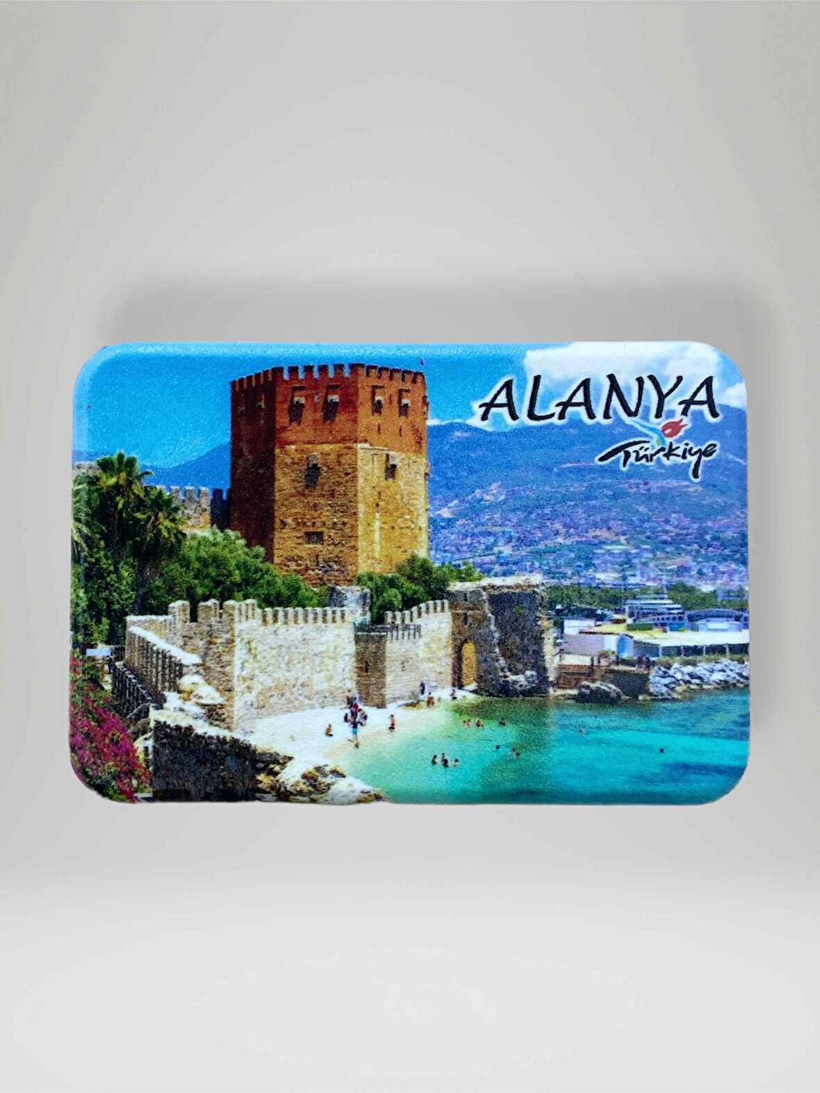 ALANYA Temalı Plastik Magnet Buzdolabı Süsü 8cm x 5,5cm