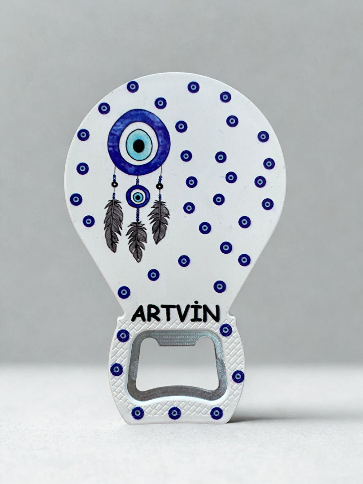 ARTVİN Temalı Nazar Baskılı Magnet Şişe Açacağı Buzdolabı Süsü (KOD:891)