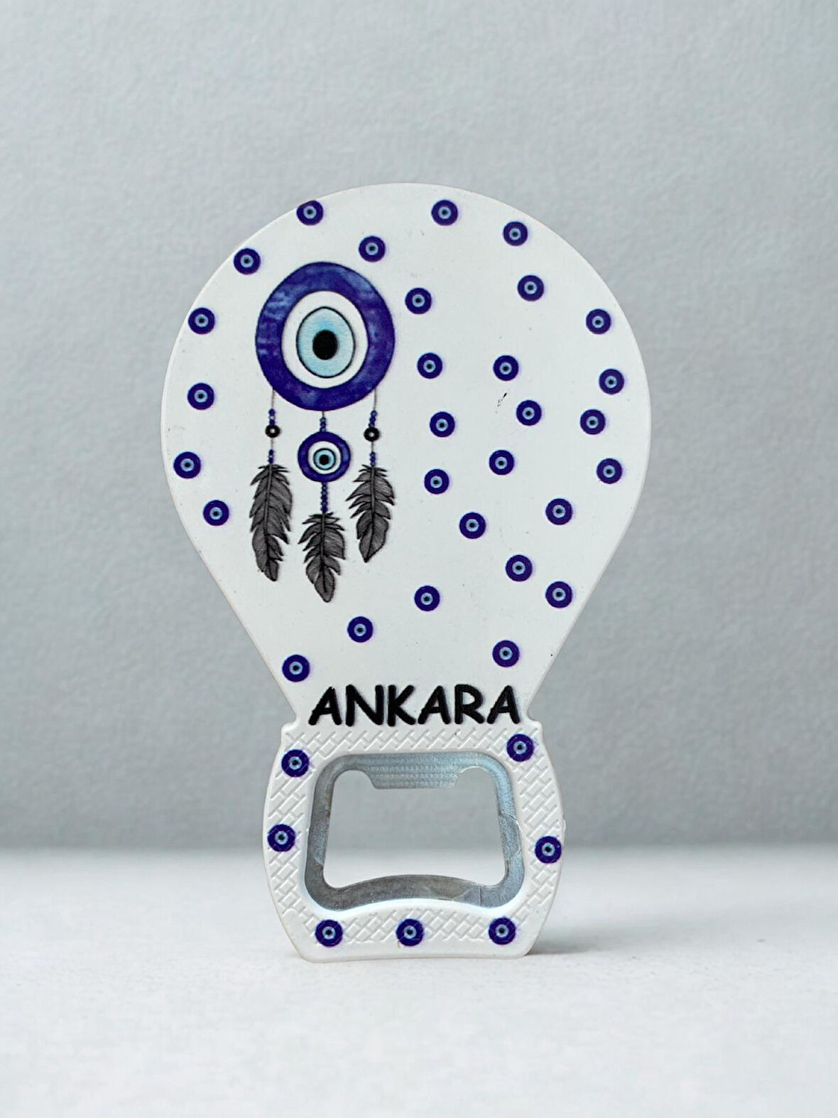 ANKARA Temalı Nazar Baskılı Magnet Şişe Açacağı Buzdolabı Süsü (KOD:898)