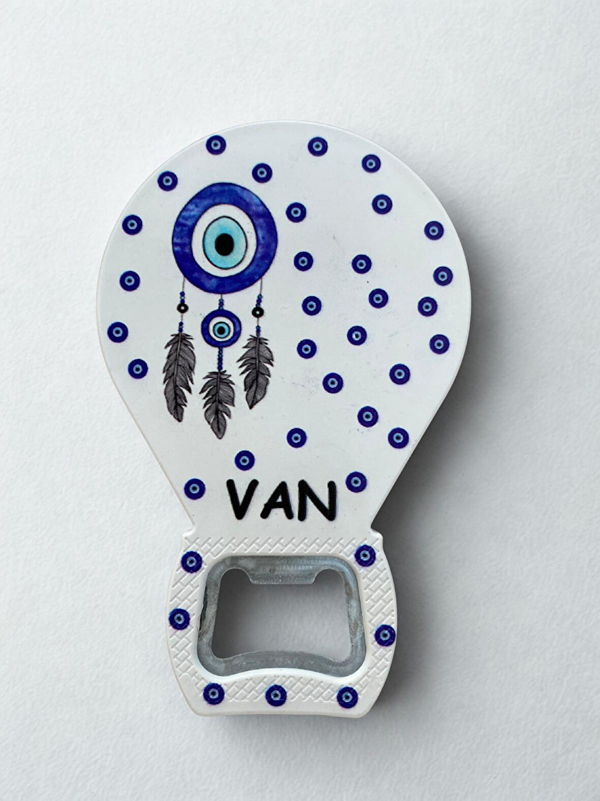 VAN Temalı Nazar Baskılı Magnet Şişe Açacağı Buzdolabı Süsü (KOD:902)