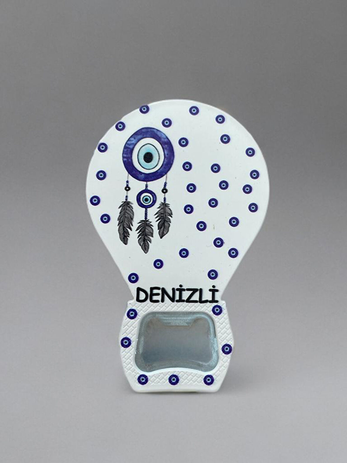 DENİZLİ Temalı Nazar Baskılı Magnet Şişe Açacağı Buzdolabı Süsü (KOD:906)