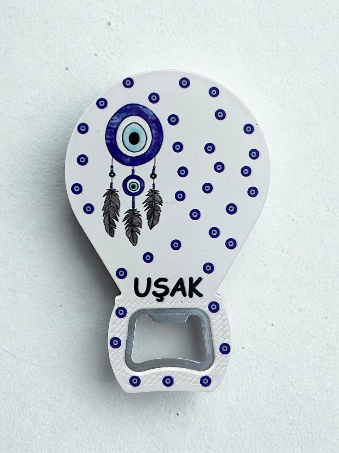 UŞAK Temalı Nazar Baskılı Magnet Şişe Açacağı Buzdolabı Süsü (KOD:907)