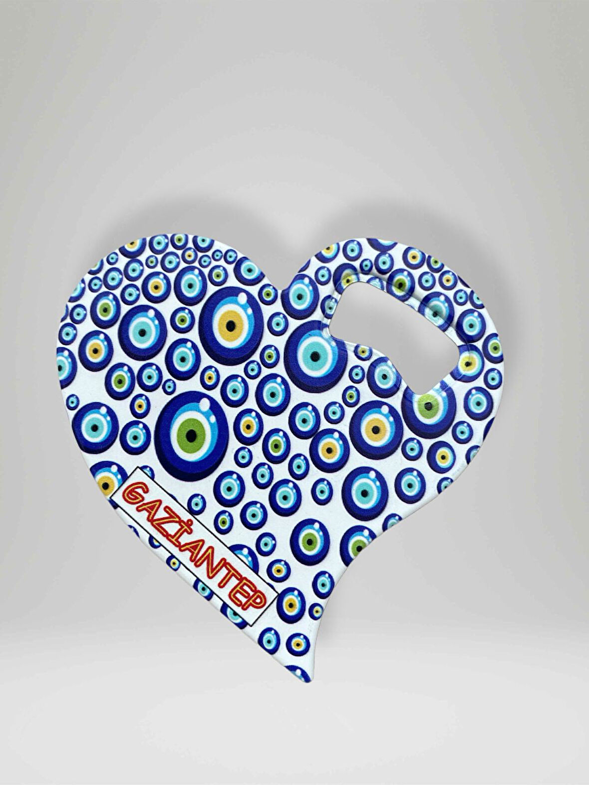 GAZİANTEP Temalı Nazar Baskılı Magnet Şişe Açacağı Buzdolabı Süsü (KOD:912)