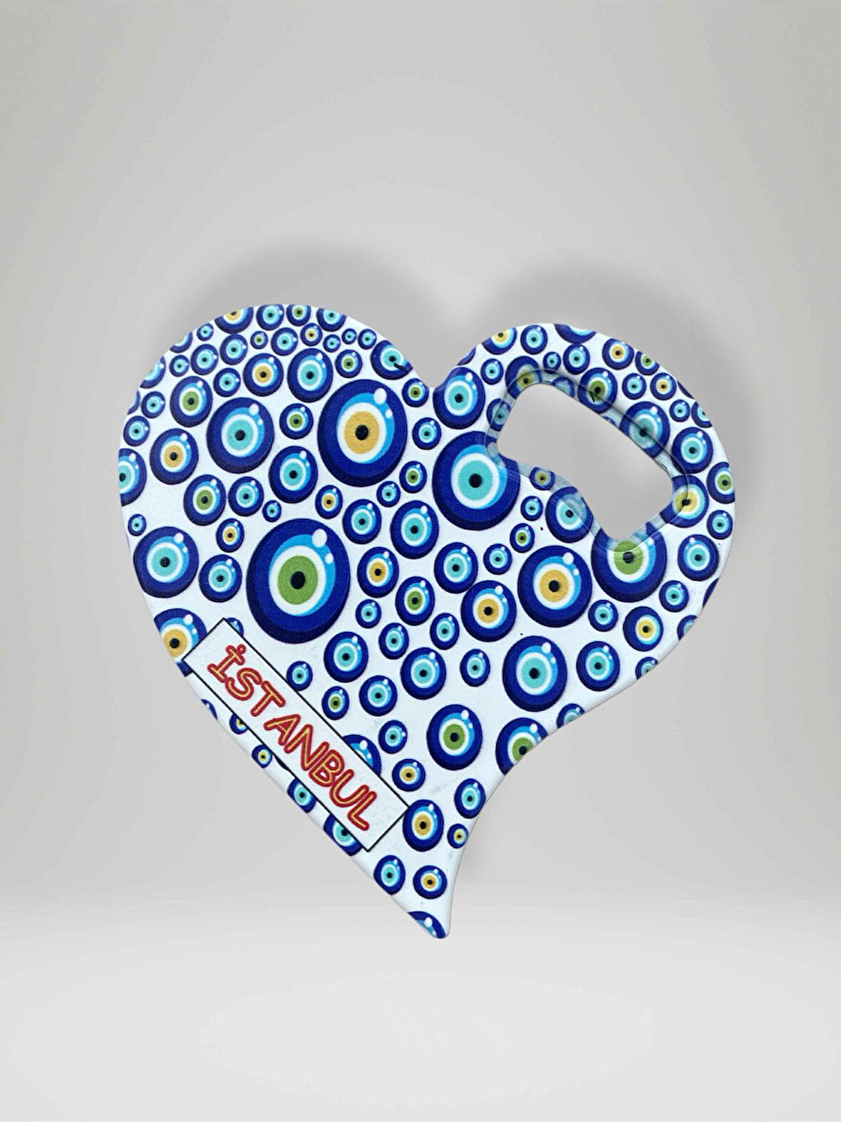 İSTANBUL Temalı Nazar Baskılı Magnet Şişe Açacağı Buzdolabı Süsü (KOD:913)