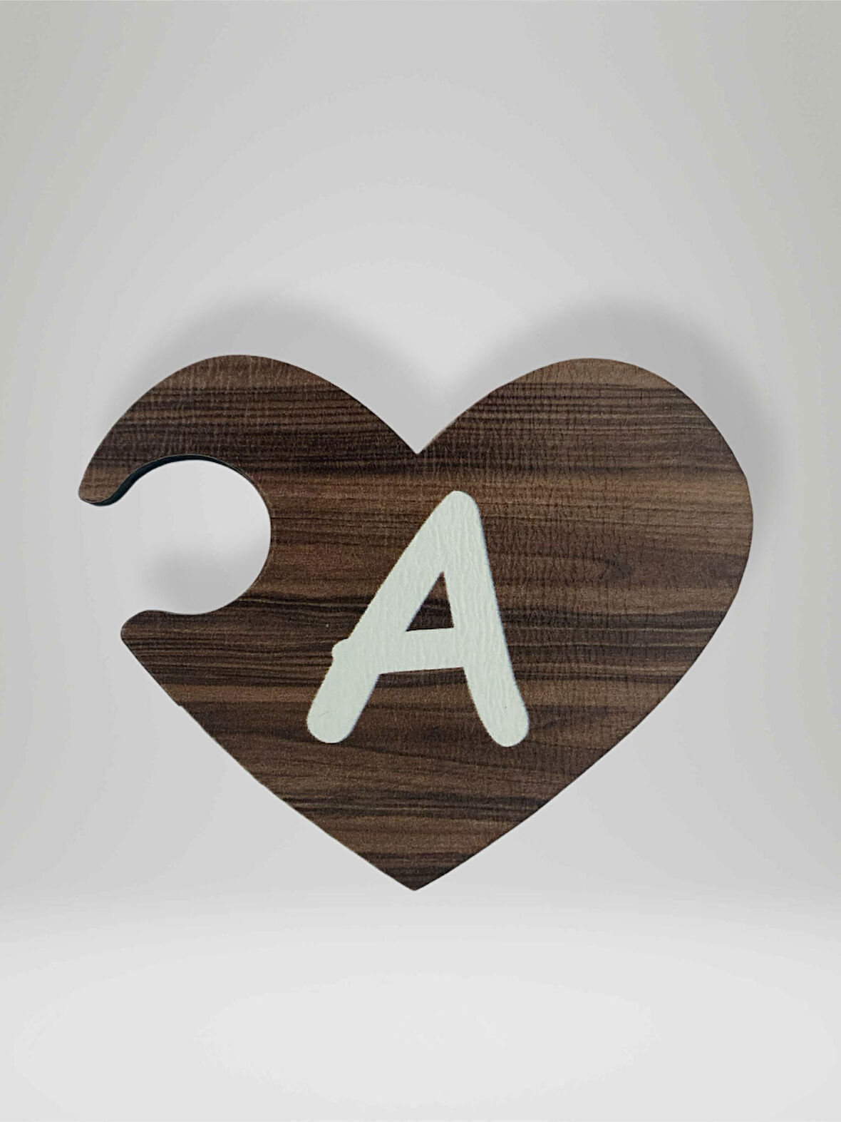 A Harfi (Sağ Parça) – Ahşap Puzzle Kalp Harf Magnet – Buzdolabı Süsü – İkili Uyumlu (kod:993)