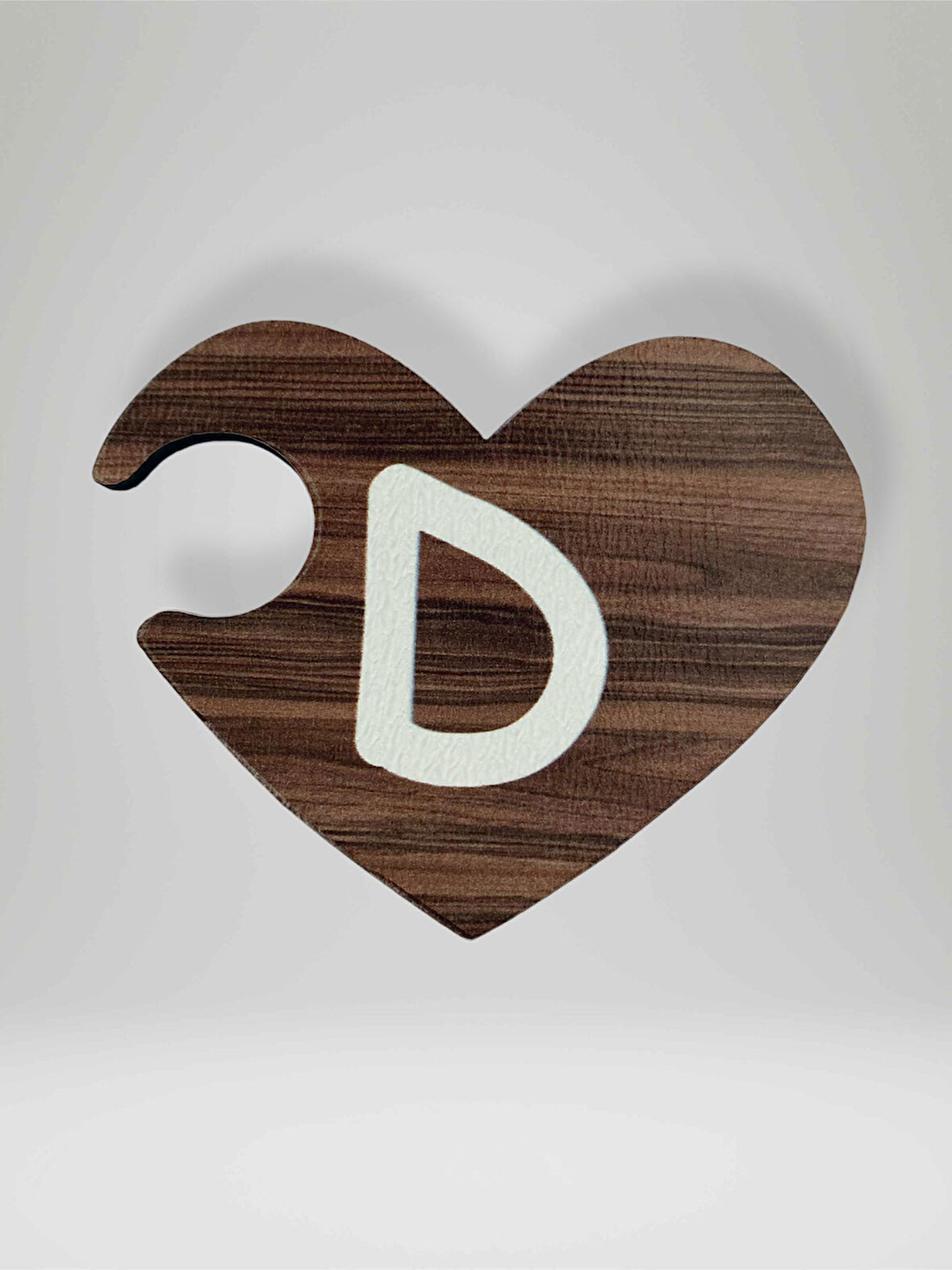 D Harfi (Sağ Parça) – Ahşap Puzzle Kalp Harf Magnet – Buzdolabı Süsü – İkili Uyumlu (kod:999)